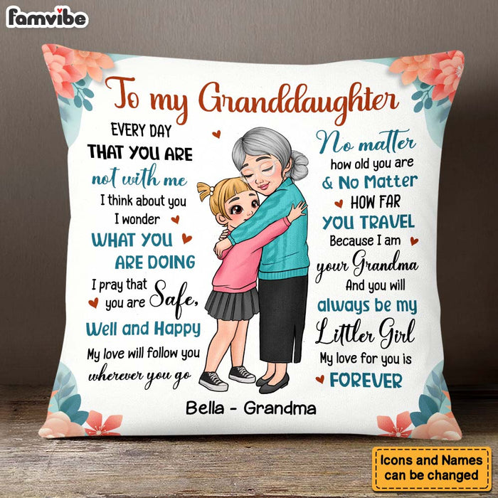 Personalized Gift To Granddaughter Pillow 24955 1