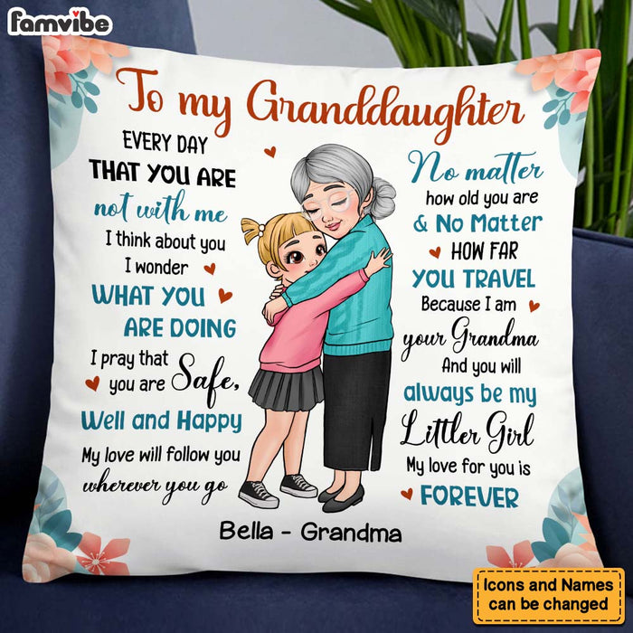 Personalized Gift To Granddaughter Pillow 24955 1