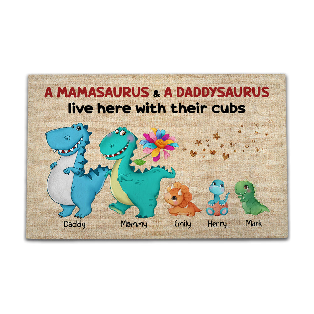 Personalized Mamasaurus Doormat 24962 Primary Mockup