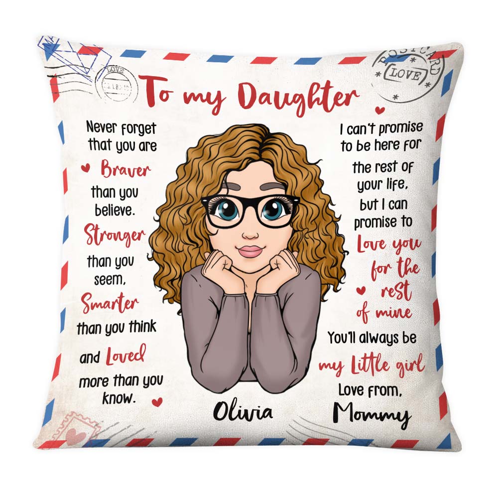 Personalized Gift To My Daughter Pillow 24967 Primary Mockup