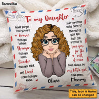 Personalized Gift To My Daughter Pillow 24967 thumb 1