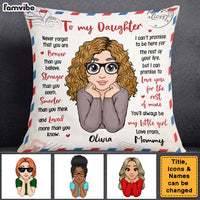 Personalized Gift To My Daughter Pillow 24967 thumb 1