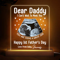 Personalized Happy 1st Father's Day Plaque LED Lamp Night Light 24977 thumb 1