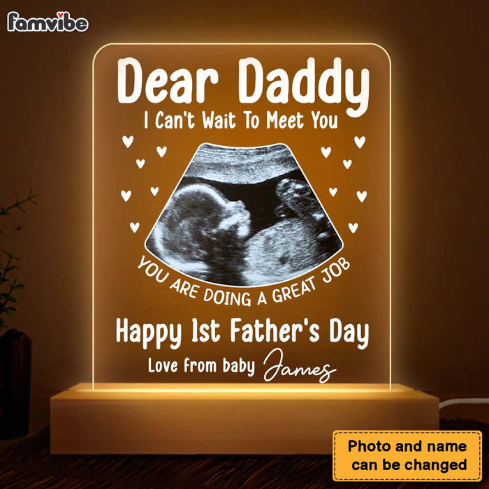 Personalized Happy 1st Father's Day Plaque LED Lamp Night Light 24977 1