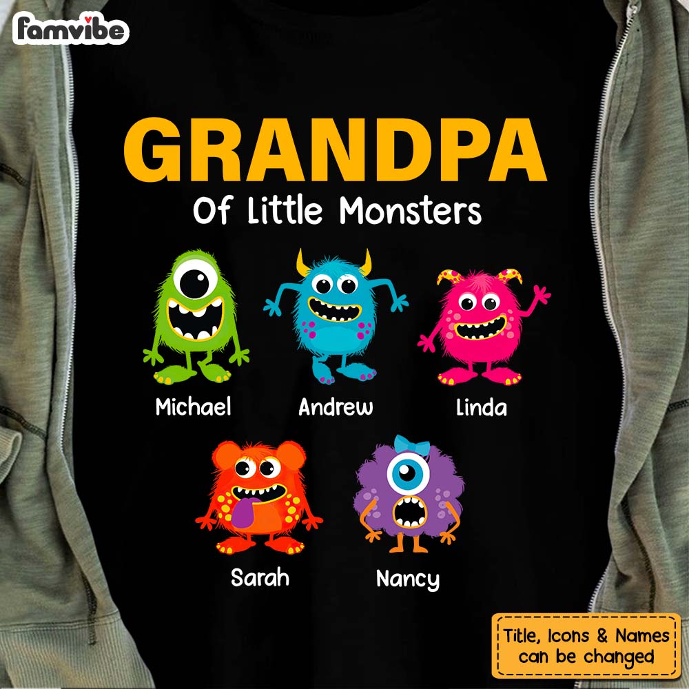 Personalized Grandpa Of Monster Shirt Hoodie Sweatshirt 24978 Primary Mockup