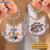Personalized Less People More Cats Wood Keychain 24981 1
