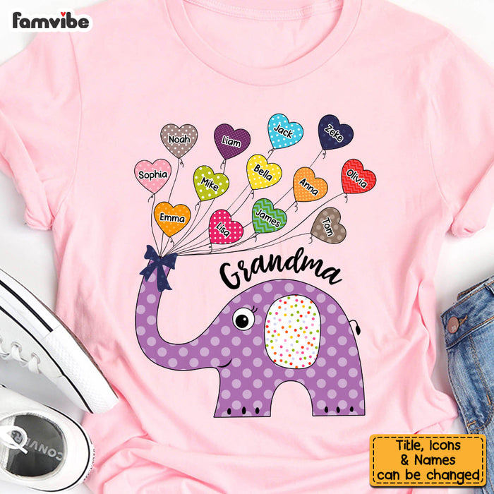 Personalized Grandma Cute Elephant Shirt - Hoodie - Sweatshirt 24983 1