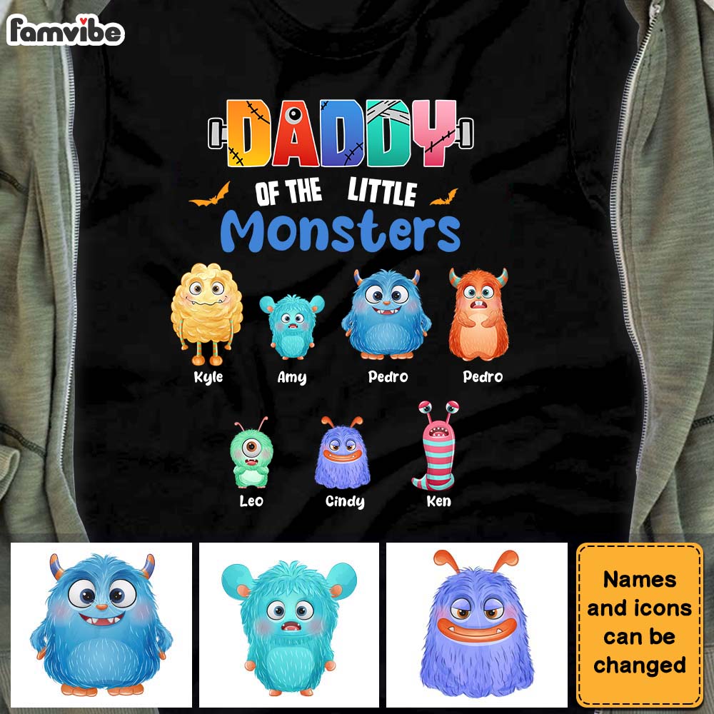 Personalized Daddy Of The Little Monsters Shirt Hoodie Sweatshirt 24987 Primary Mockup