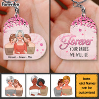 Personalized Forever Your Babies Wood Keychain 24993 thumb 1