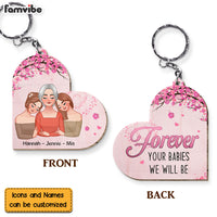 Personalized Forever Your Babies Wood Keychain 24993 thumb 1