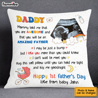 Personalized  Gift For New Daddy I Can't Wait To Meet You Pillow 24996 thumb 1