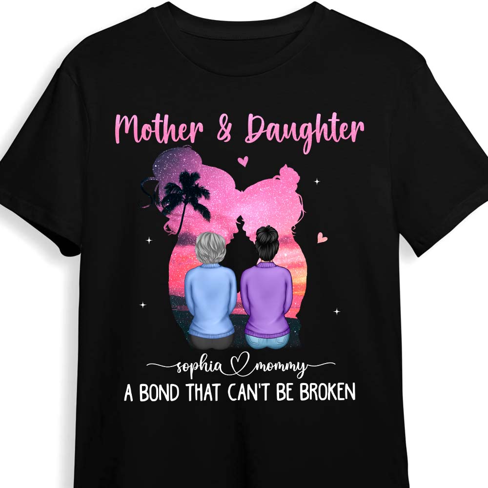 Personalized Mother & Daughter A Bond That Can't Be Broken Shirt Hoodie Sweatshirt 24998 Primary Mockup