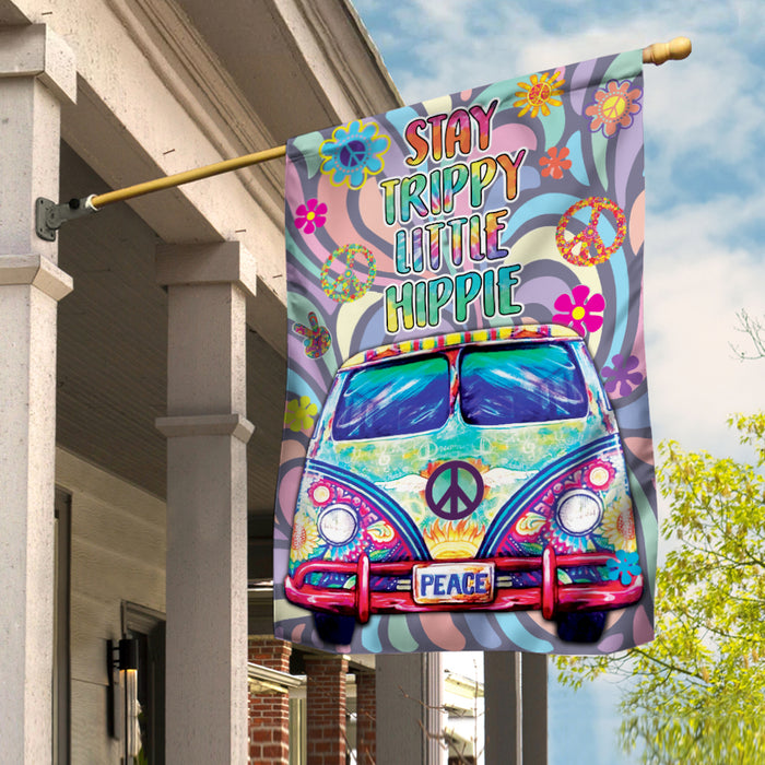 Stay Hippie Little Hippie House Flag JL83 73O57 1