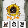 Personalized Dog Mom Sunflower T Shirt JR232 95O57 1