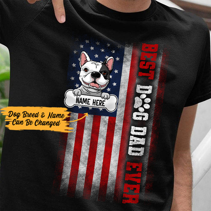 Personalized Patriotic Flag Dog Dad T Shirt MY105 65O36 1