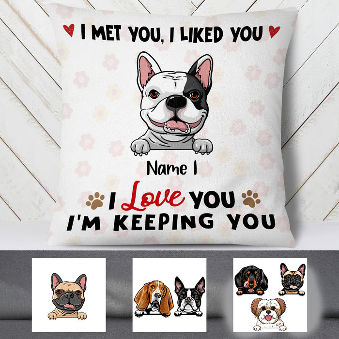 Personalized I Met You I Love You My Dog Pillow JR293 73O57 (Insert Included) 1