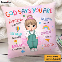 Personalized Birthday Gift For Granddaughter God Says I Am Pillow 31621 thumb 1
