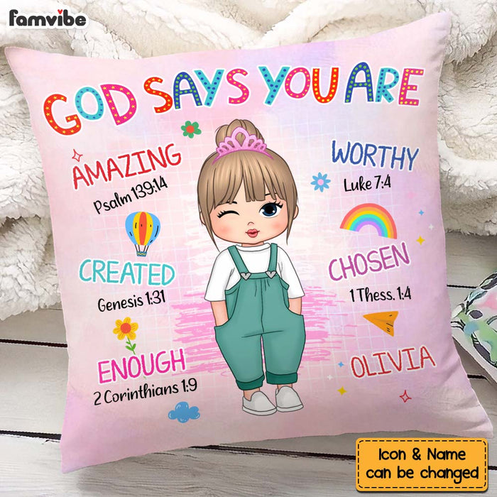 Personalized Birthday Gift For Granddaughter God Says I Am Pillow 31621 1