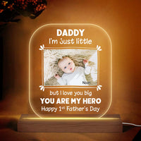 Personalized Gift For New Daddy You Are My Hero Plaque LED Lamp Night Light 25000 thumb 1