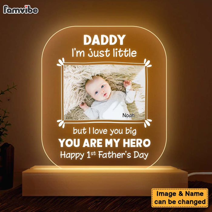 Personalized Gift For New Daddy You Are My Hero Plaque LED Lamp Night Light 25000 1