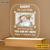 Personalized Gift For New Daddy You Are My Hero Plaque LED Lamp Night Light 25000 thumb 1