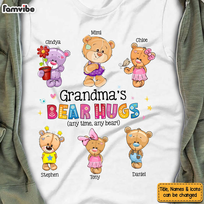 Personalized Grandma's Bear Hugs Shirt - Hoodie - Sweatshirt 25005 1