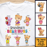 Personalized Grandma's Bear Hugs Shirt - Hoodie - Sweatshirt 25005 thumb 1