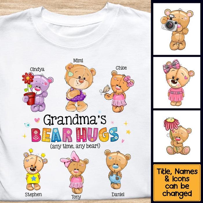 Personalized Grandma's Bear Hugs Shirt - Hoodie - Sweatshirt 25005 1