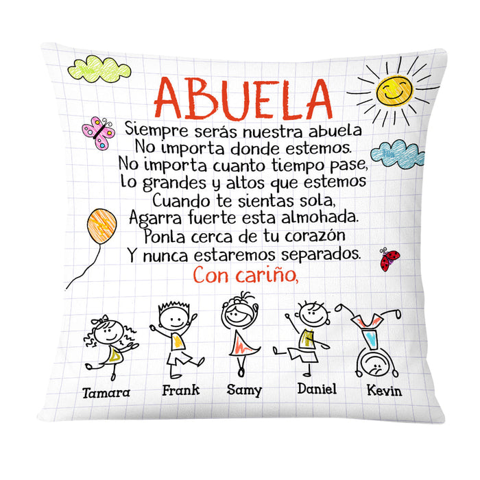 Personalized Grandma Abuela Spanish Doodle Pillow 25011 1