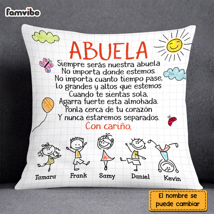 Personalized Grandma Abuela Spanish Doodle Pillow 25011 1