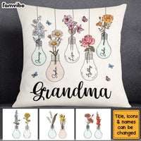 Personalized Gift for Grandma Lightbulb Flower Pillow 25015 thumb 1