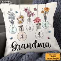 Personalized Gift for Grandma Lightbulb Flower Pillow 25015 thumb 1
