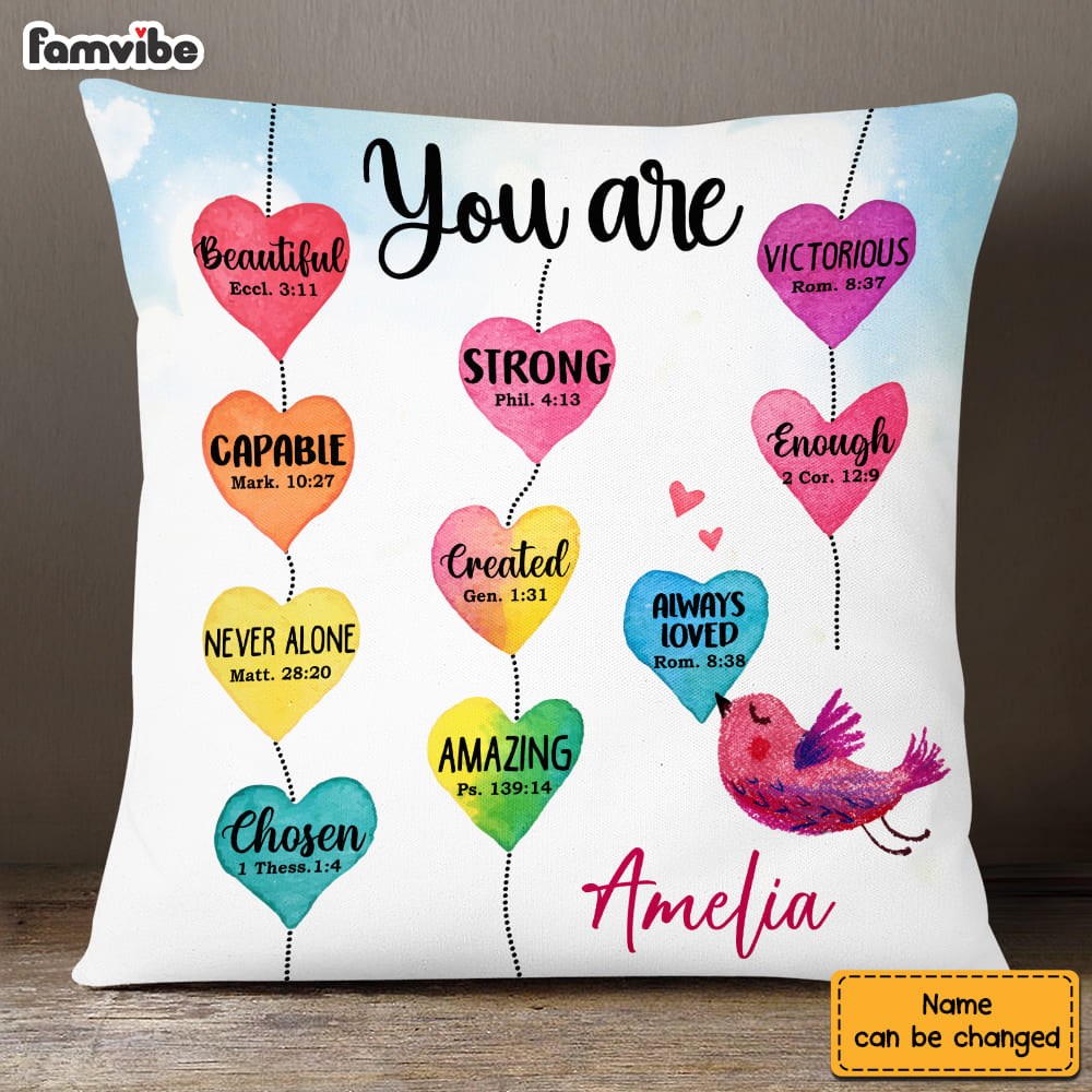 Personalized Gift for Daughter You Are Heart Pillow 25020 Primary Mockup