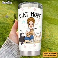 Personalized Life Is Better With Cats Steel Tumbler 25027 thumb 1