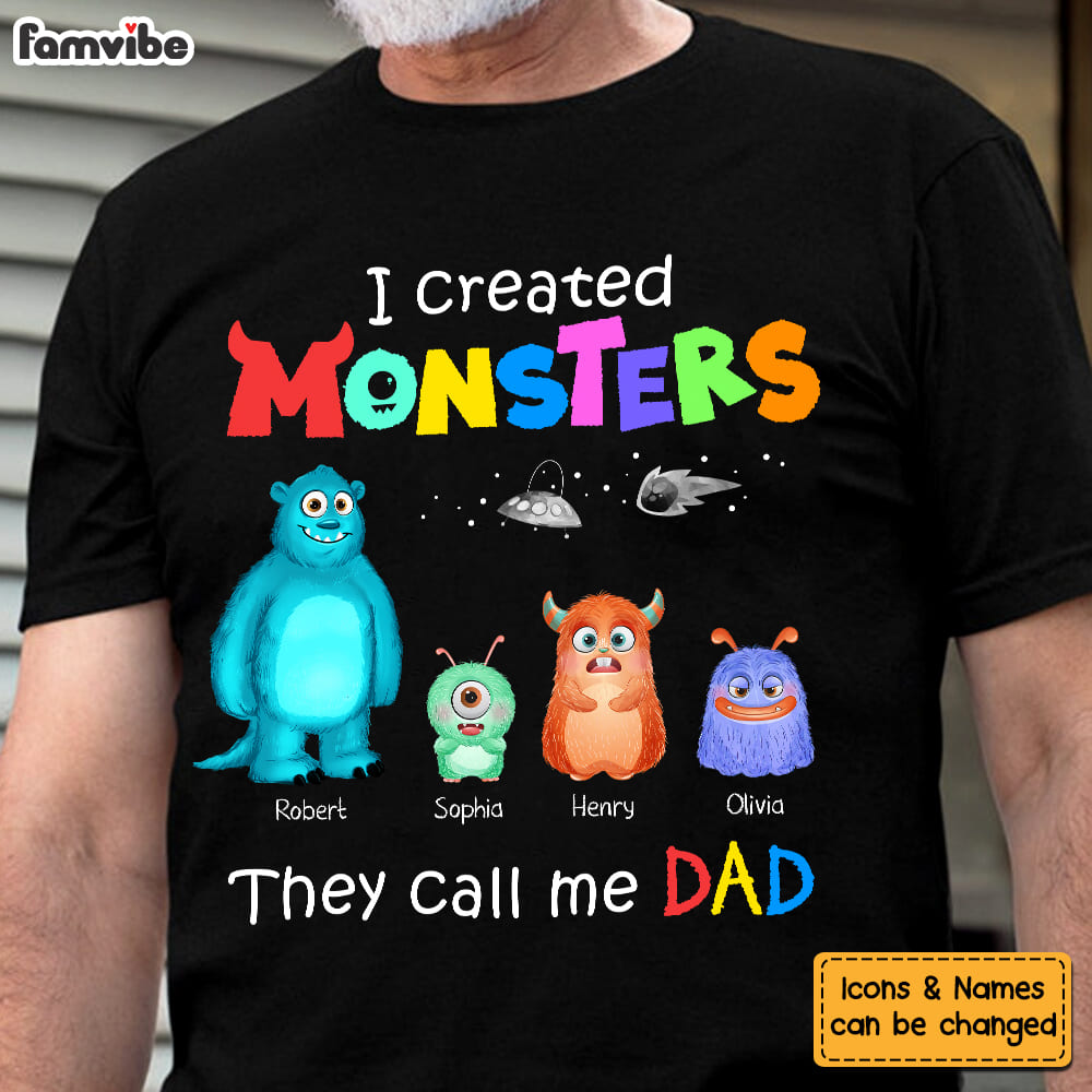 Personalized Dad I Created Monsters Shirt Hoodie Sweatshirt 25054 Primary Mockup