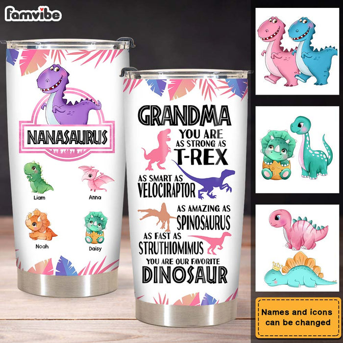 Personalized Gift For Nanasaurus Steel Tumbler 25055 1