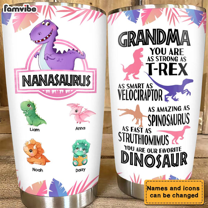 Personalized Gift For Nanasaurus Steel Tumbler 25055 1