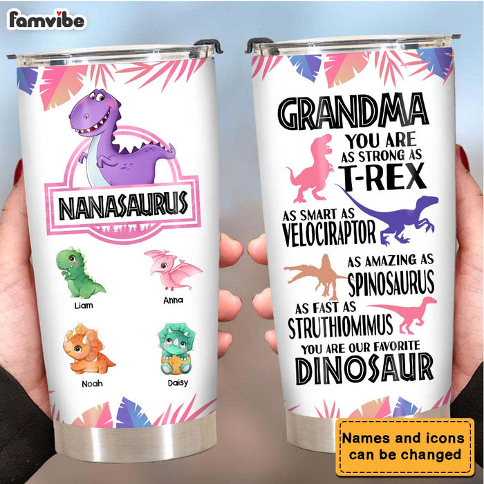 Personalized Gift For Nanasaurus Steel Tumbler 25055 1