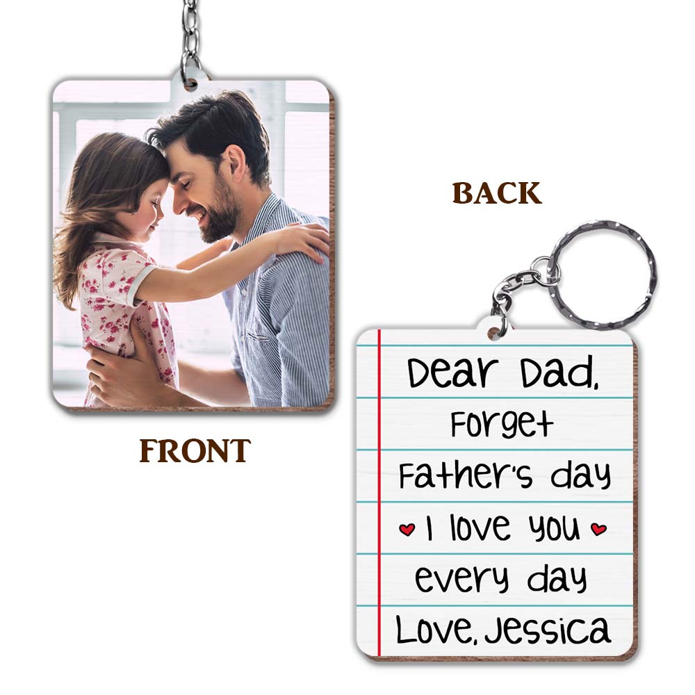Personalized Gift for Dad Wood Keychain 25057 Primary Mockup