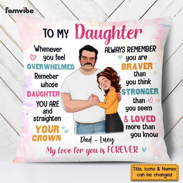 Personalized  Gift  For Daughter From Dad Pillow 25064 1