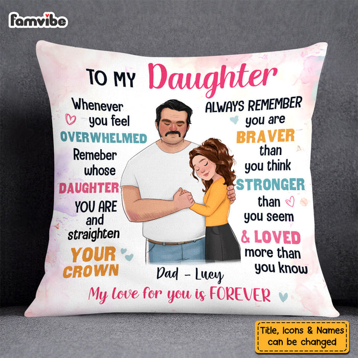 Personalized  Gift  For Daughter From Dad Pillow 25064 1