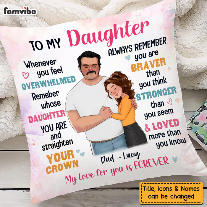 Personalized  Gift  For Daughter From Dad Pillow 25064 1