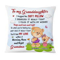 Personalized Gift For Granddaughter From Grandma Bear Pillow 25081 thumb 1
