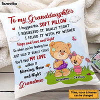 Personalized Gift For Granddaughter From Grandma Bear Pillow 25081 thumb 1