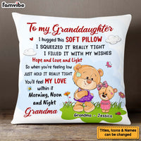 Personalized Gift For Granddaughter From Grandma Bear Pillow 25081 thumb 1