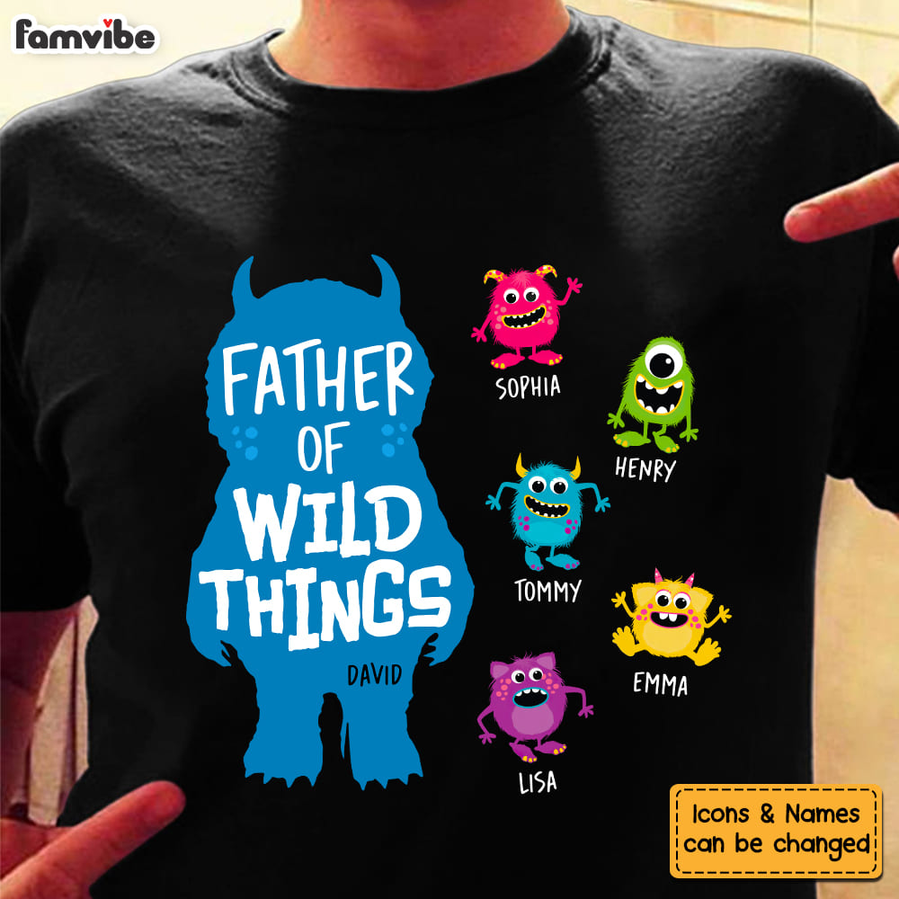 Personalized Gift Father Of Wild Things Shirt Hoodie Sweatshirt 25085 Primary Mockup