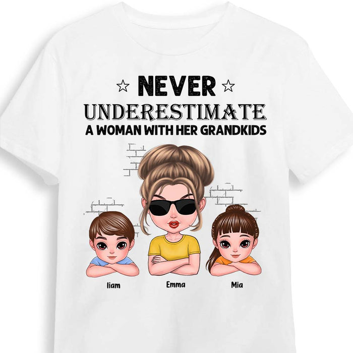 Personalized Gift For Grandma Never Underestimate A Grandma With Her Grandkids Shirt - Hoodie - Sweatshirt 25087 1