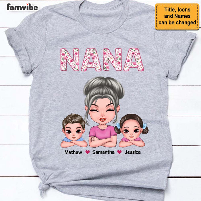 Personalized Grandma Embroidered Shirt - Hoodie - Sweatshirt 25092 1