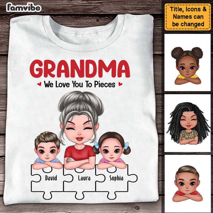 Personalized Gift For Grandma We Love You To Pieces Shirt - Hoodie - Sweatshirt 25095 1