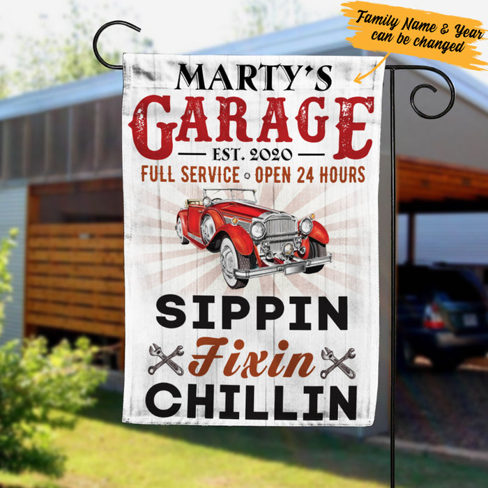 Personalized Fixing Home Garage Flag AG181 28O57 1